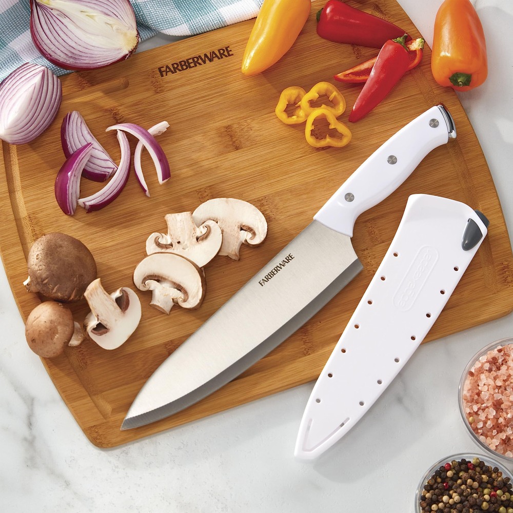 Farberware Edgekeeper Triple Riveted Chef Self-Sharpening Blade Cover, High C...