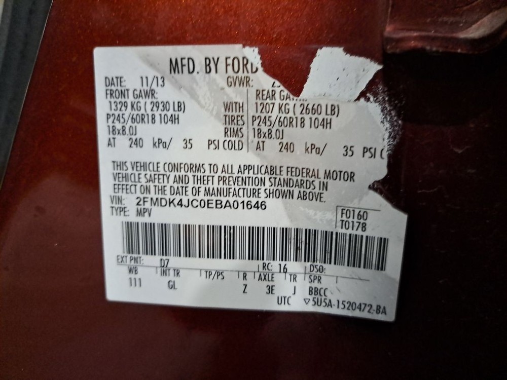 2014 Edge Display Screen Sku#4333846