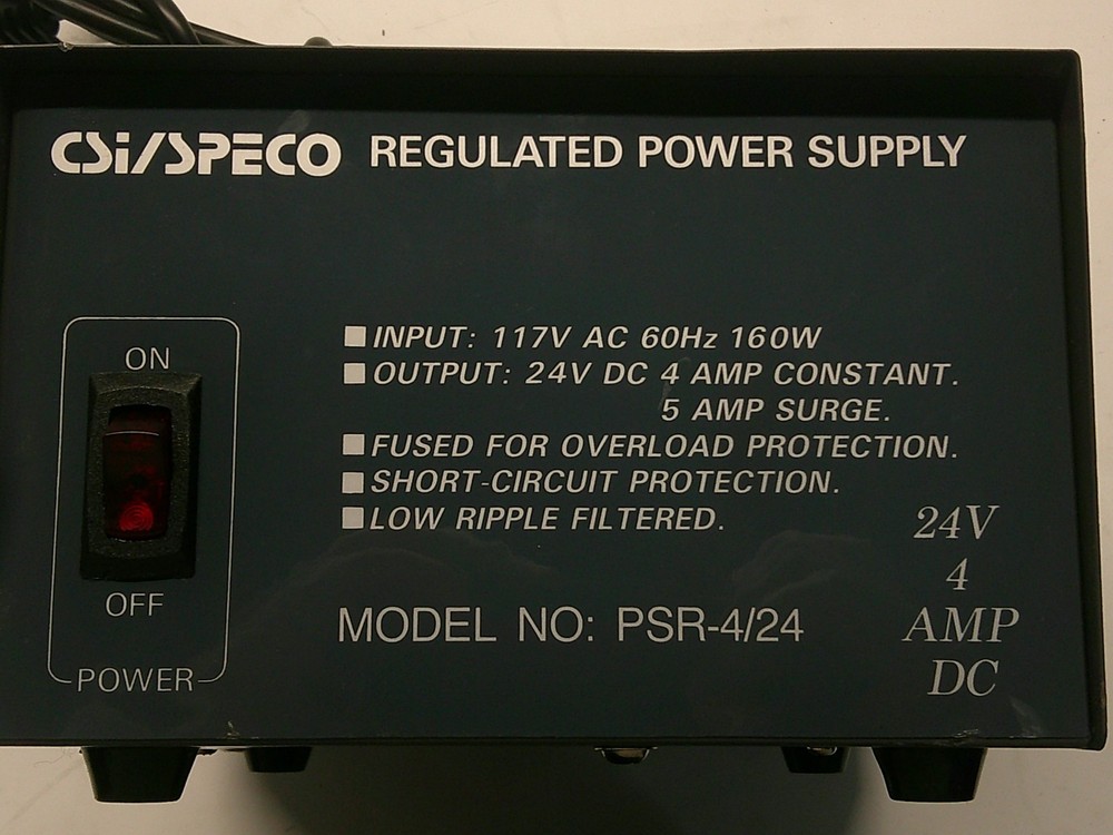 CSI/SPECO model PSR-4/24 regulated power supply