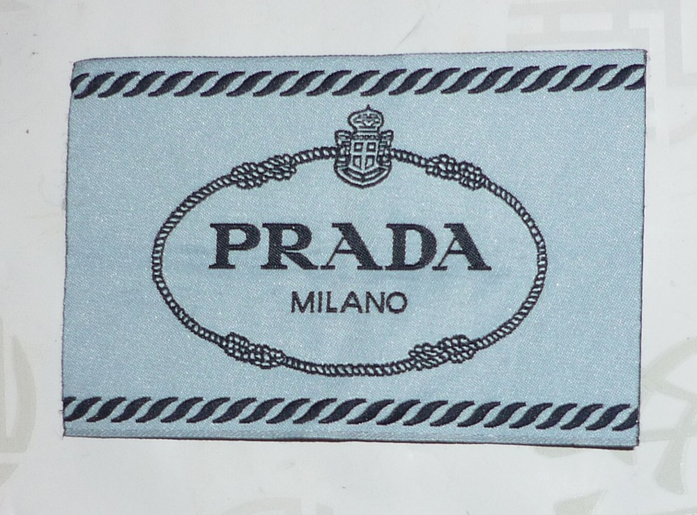 PRADA Logo Tag LABEL Replacement patch, 3"x2"