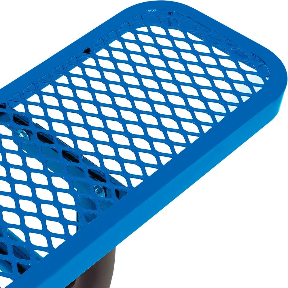 8' ADA Rectangular Picnic Table Expanded Metal Blue (96" Long)