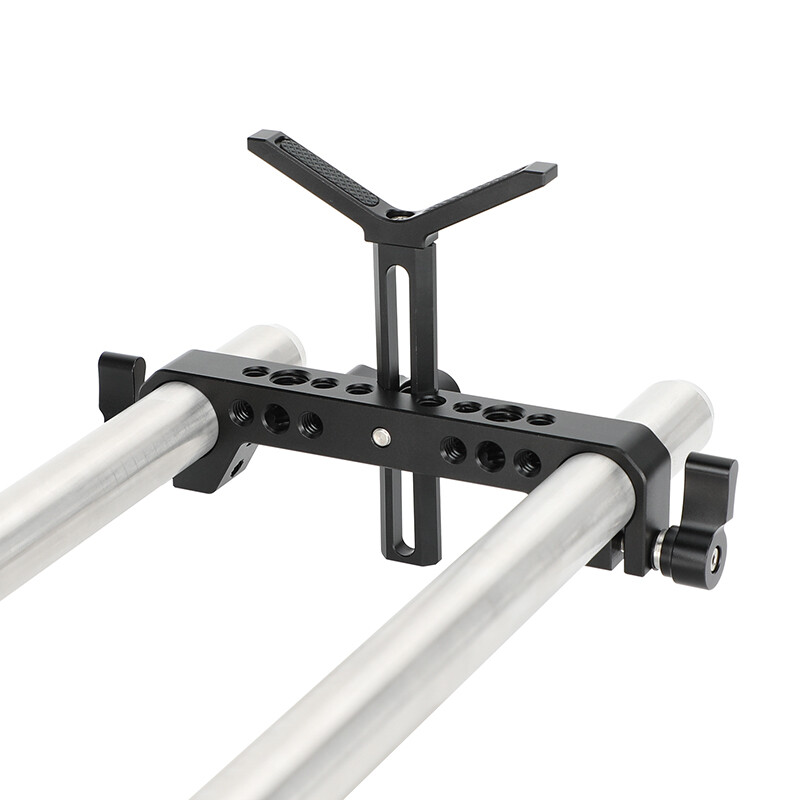 CAMVATE 19mm Studio Rod Clamp with Y-Shaped Lens Support