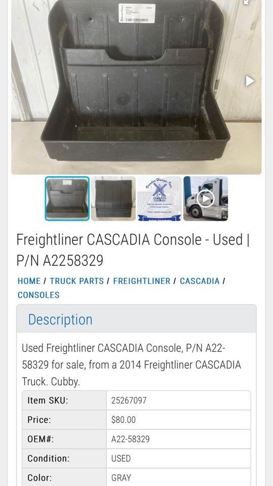 CASCADIA Console Freight Truck