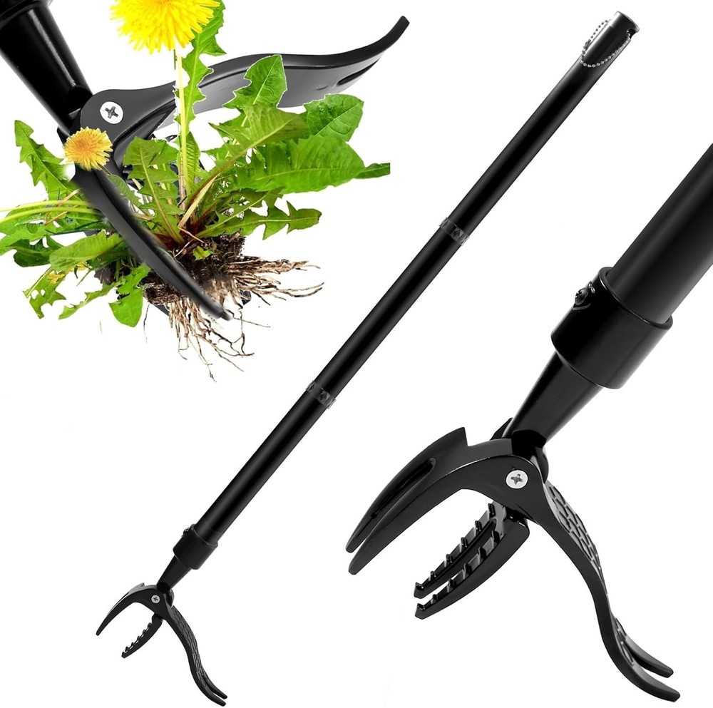 Detachable Stand Up Weed Puller Tool with Long Handle, Dandelion Weed Puller Too