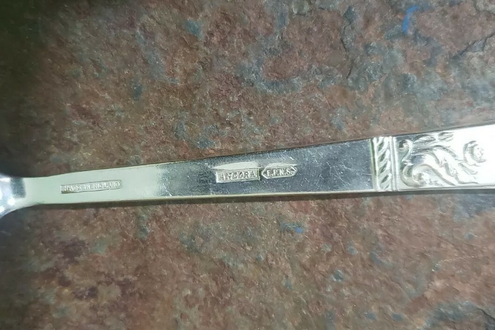 SHEFFIELD ENGLAND ANGORA ANV5 PATTERN SILVERPLATED ORANGE/FRUIT 🥝🍉🍊 SPOON