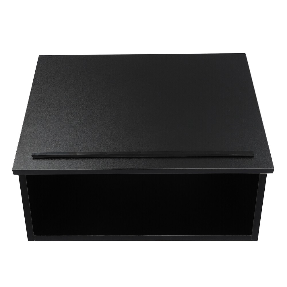 Black Table Top Lectern Portable Tabletop Lectern Classroom Presentation Lectern