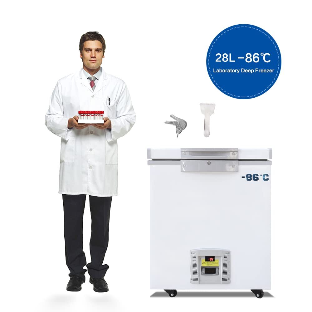 28/50L Ultra Low Temperature Horizontal Lab Freezer Deep Refrigerator