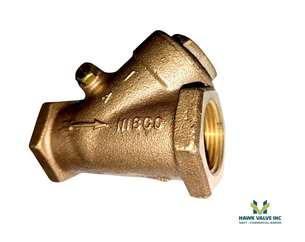 1" BRONZE CL 125  Y-PATTERN THREADED BRONZE DISC CHECK VALVE NL7300A / T-413-B