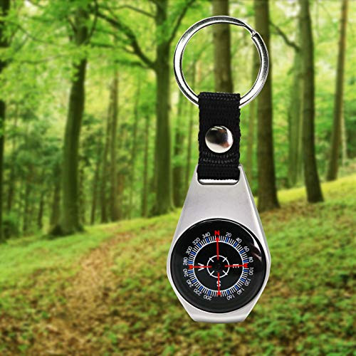2 Pack Style Key Ring Compass | Keychain Military Magnetic Compass |