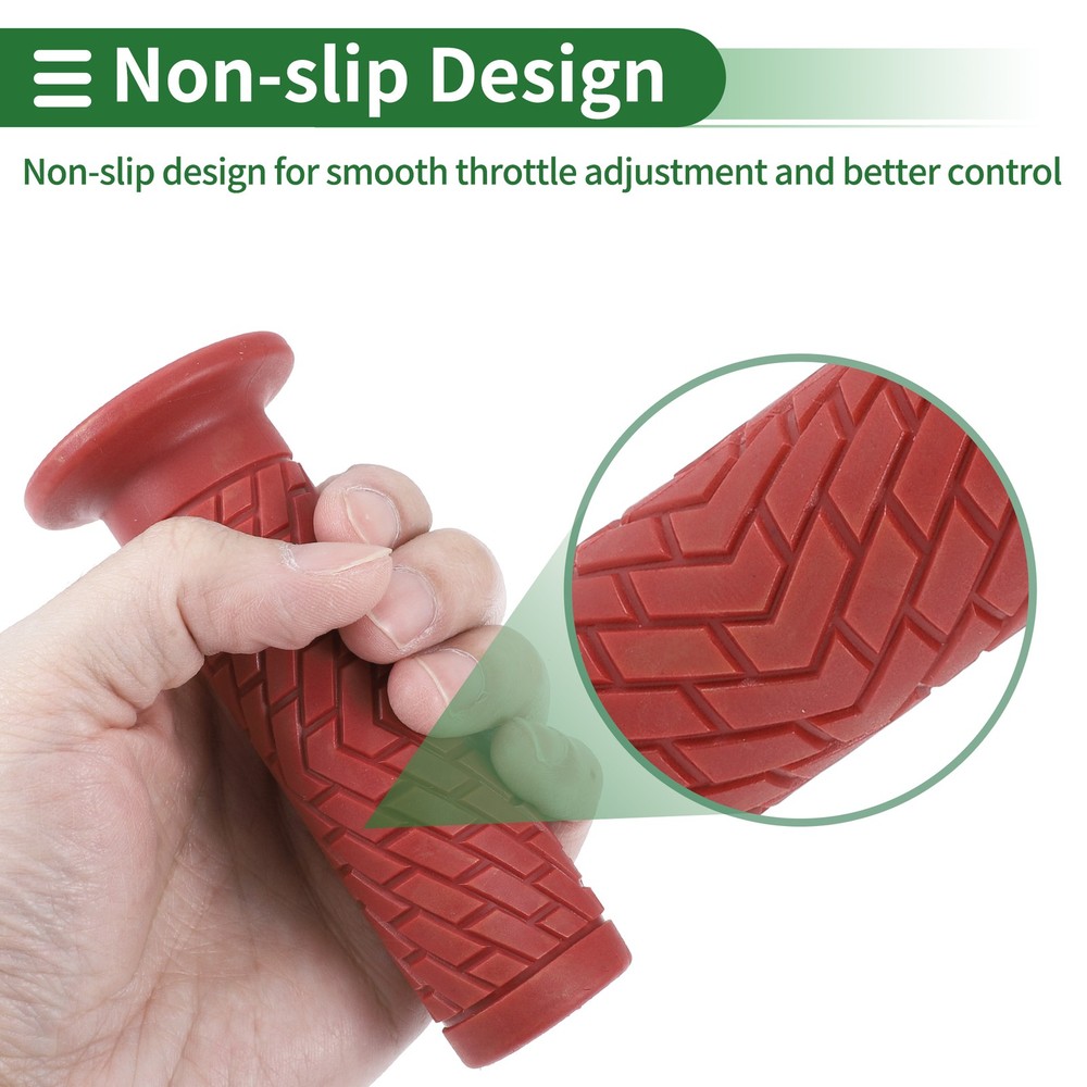 7/8" 22mm Motorcycle Knobs Handlebar End Handlebar TPU Dark Red