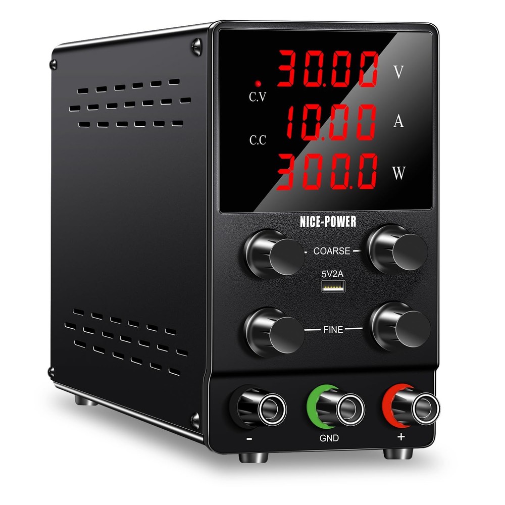 DC Power Supply Variable 30V 10A Adjustable Switching Regulated High Precisio...