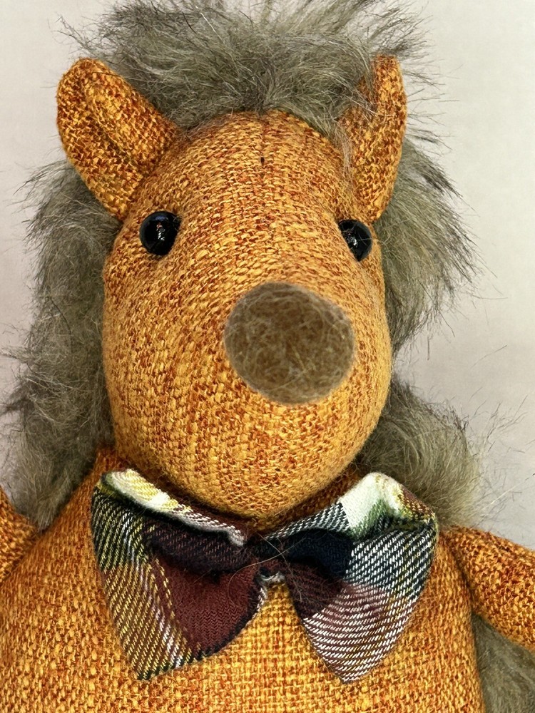 Fall Decor Hedgehog Thanksgiving Stuffed Weighted Bottom 9”