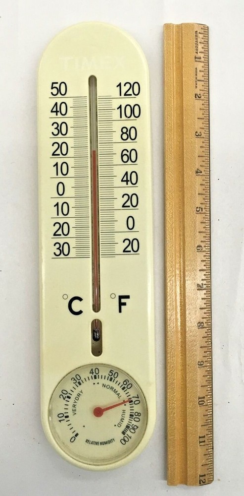 Timex Plastic Wall Thermometer/Hygrometer