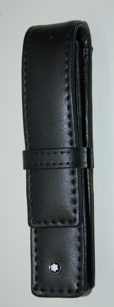 Mont Blanc Black Leather Luxury Single Pen Pouch