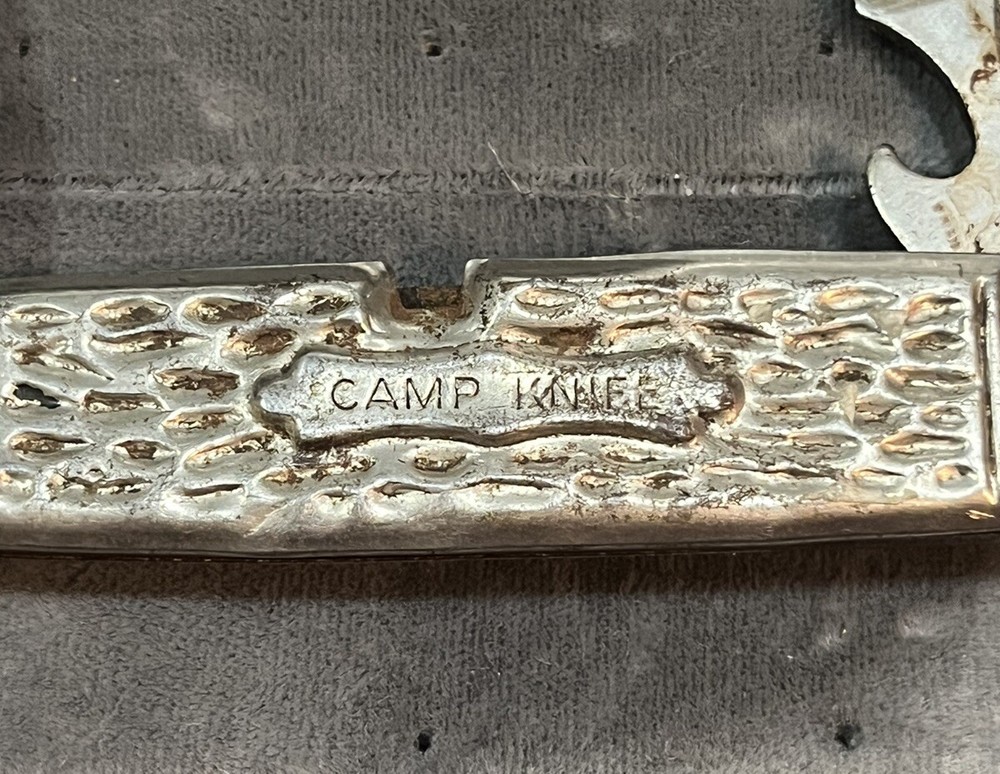 VINTAGE SILVER CAMP KNIFE 3 Blade