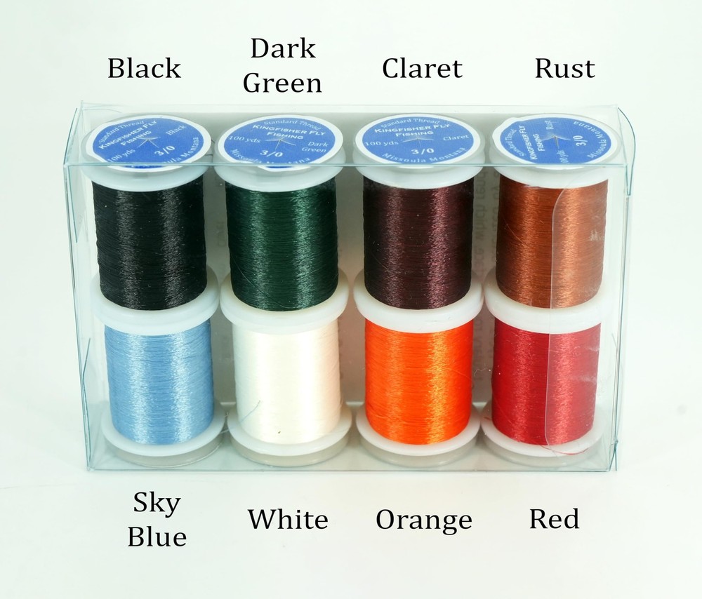 Kingfisher Fly Tying Thread with Assorted Fly Tying Thread