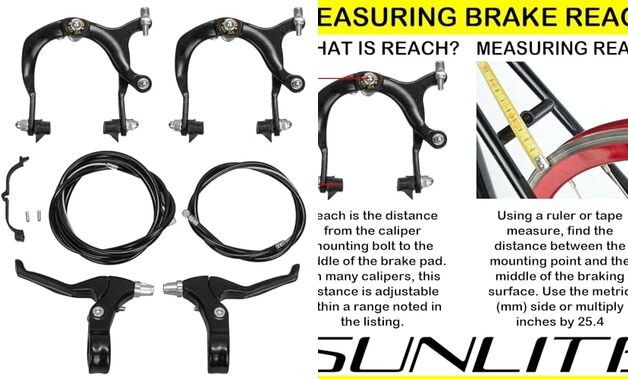 MX Side Pull Brake Set, 69-96mm Reach Black