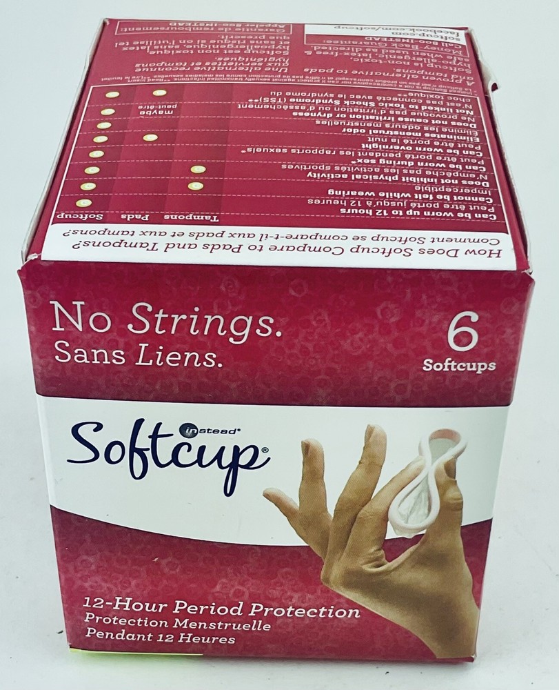 Softcup Menstrual Cup 6 Count 12 hr Eliminates Odor