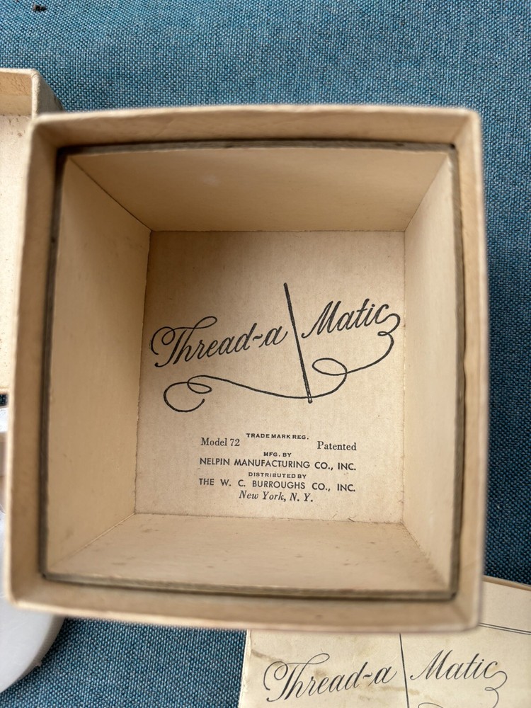 Vintage Thread-a Matic Model Model 72 w/Operating Instructions and Original Box