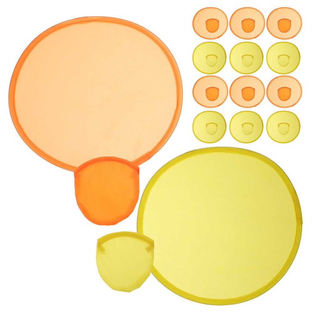 16pcs Foldable Flying Disc Flying Plate Plaything Foldable Fan