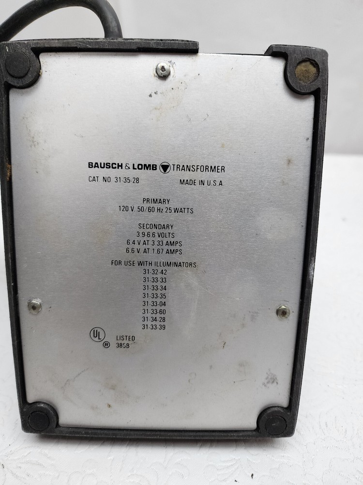 Bausch & Lomb Microscope Transformer Light Source Holder 31-35-28 Lab Device