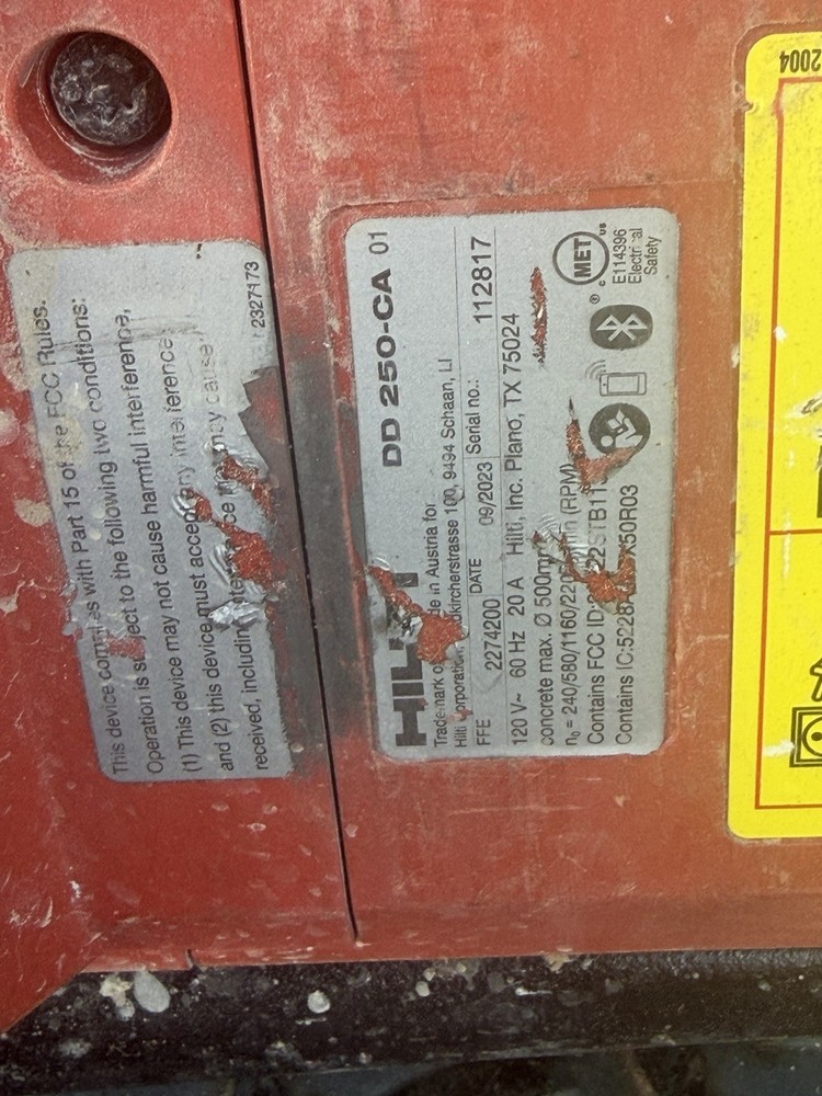 Hilti DD 250CA Diamond Concrete Core Drill
