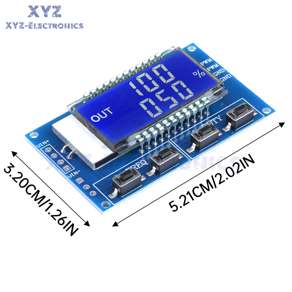 PWM Pulse Frequency Duty Cycle Square Wave Adjustable Module Signal Generator