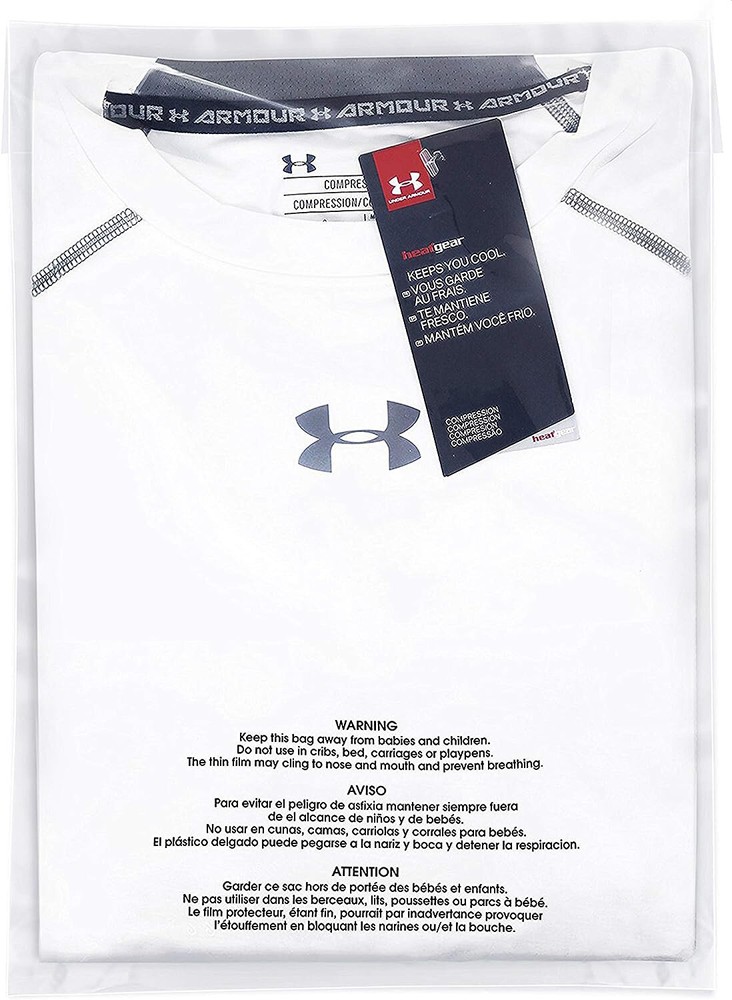 100 PCS 10"x15" Poly Bags with Suffocation Warning Apparel Clear Poly 1.5ml