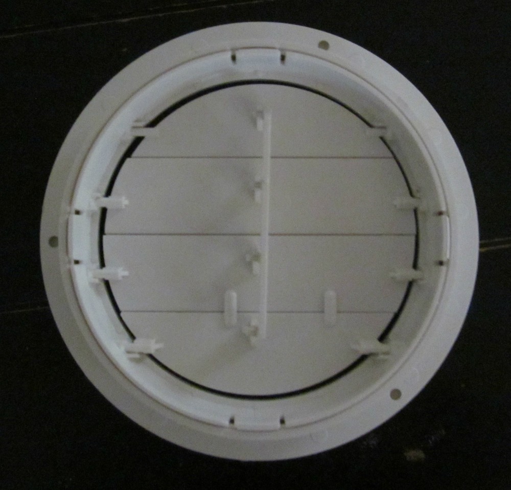 6 7/8" WHITE Round Ceiling A/C Vent 1 1/2" Collar Cover Open Close Rotate RV