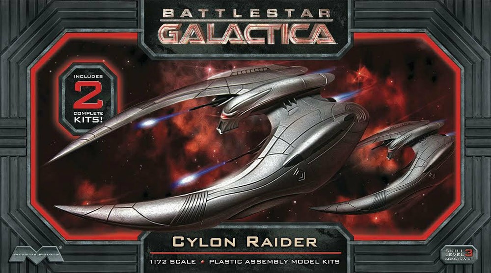 MOEBIUS Battlestar Galactica 2003 Cylon Raider 1/72 Model Kit 2 Pack OOP18SMB23