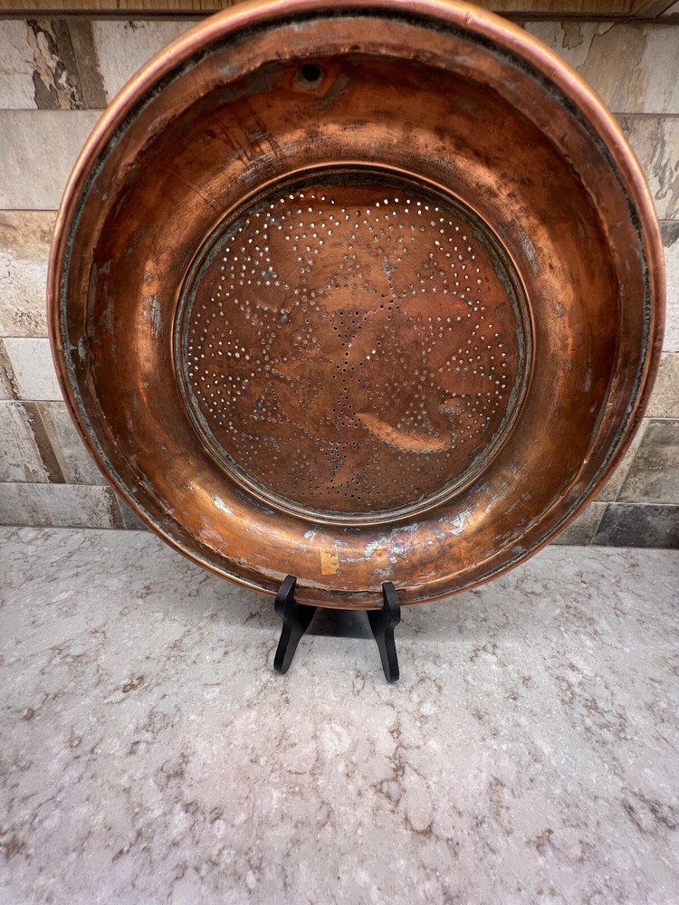 Vintage Large 13" Copper Sieve/Strainer