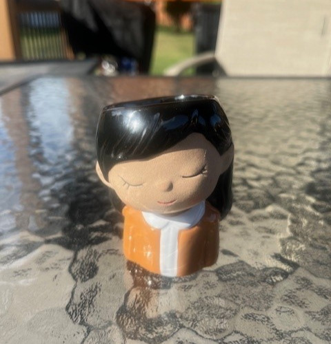 Ceramic Head Girl Planter