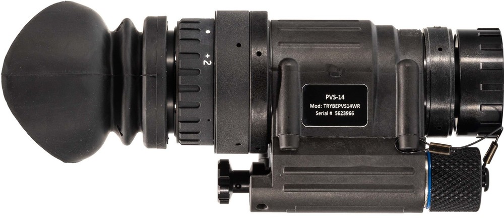 TRYBE Optics PVS-14 Night Vision Monocular, GEN 3, White Phosphor: TRYBEPVS14WR
