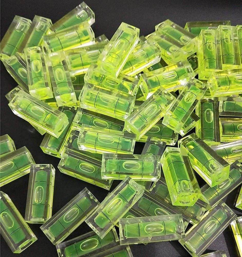 Fluorescent Yellow-Green 6-Pcs Bubble Level Set - Compact Leveling Tools