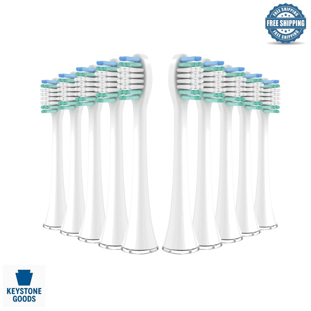 10-Pack Replacement Toothbrush Heads for AquaSonic Black & Duo Series
