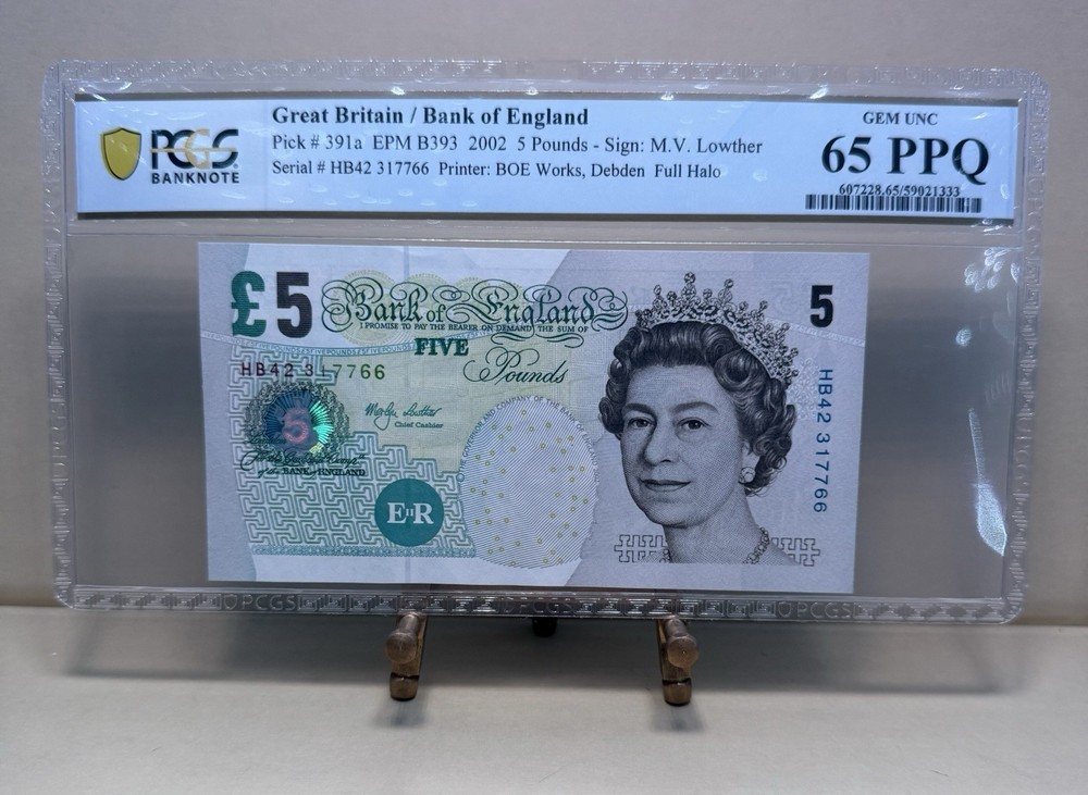 Great Britain-(4) Consecutive Five Pounds-PCGS