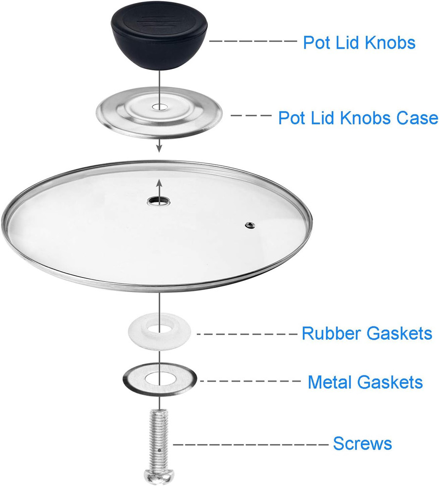 6PCS Pot Lid Knobs, Universal Kitchen Cookware Replacement Pan Lid Holding Handl
