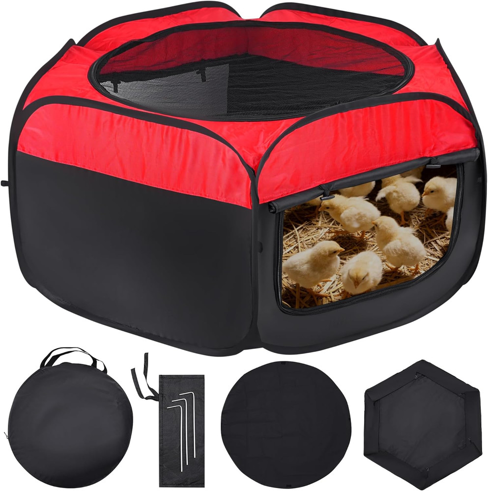 Brooder Box for Chicks, Chicken Brooder Box Starter Kit up to 15 Baby Chicken Ca