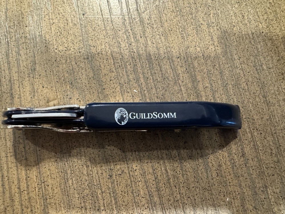 GuildSomm Wine Bottle Opener Corkscrew , Navy Blue (New)