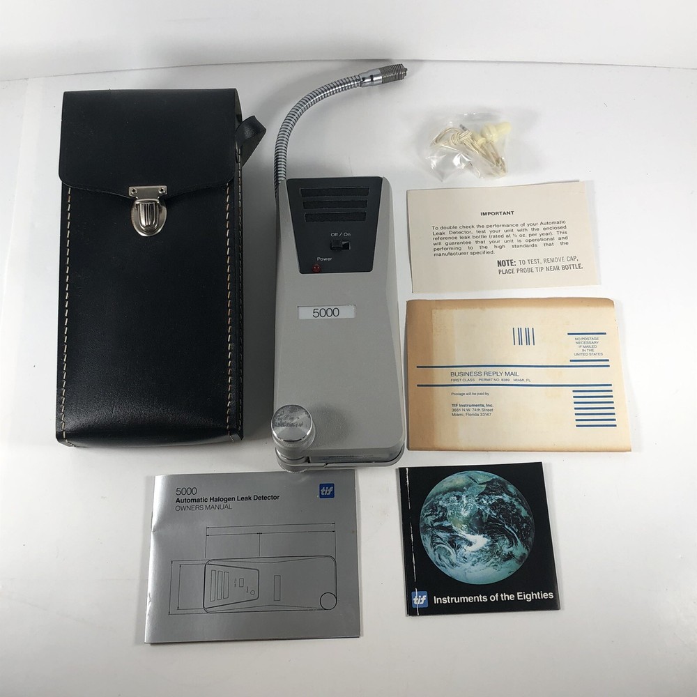 Tif 5000 Automatic Halogen Leak Detector With Case & Manual & Box Nos