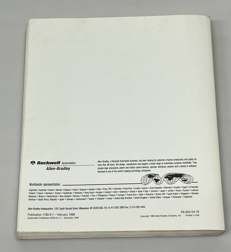 Allen-Bradley 1996 PLC-5 Programmable Controllers Instruction Set Reference
