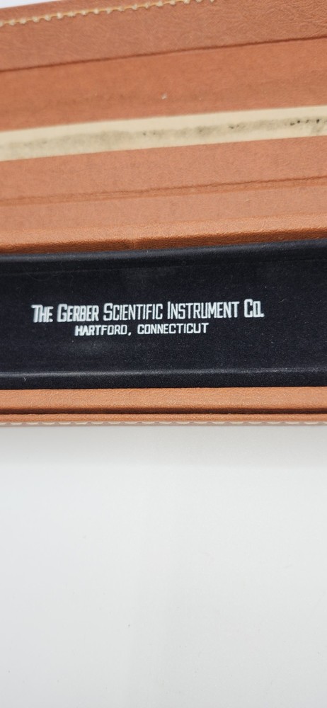 Vintage Gerber Variable Scale TP007100B Engineering Slide Rule & Leather Case