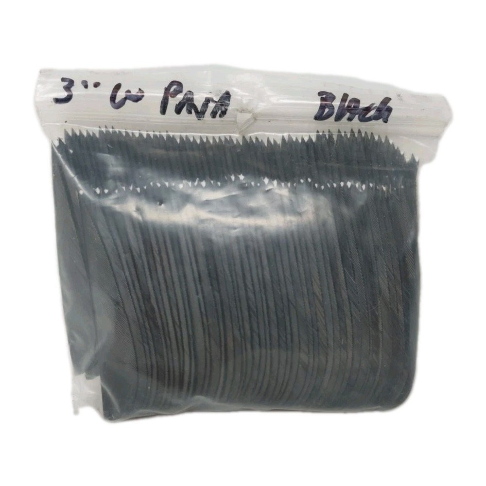 100 Pack Archery Arrow Feathers 3" Left Wing: Parabolic Black