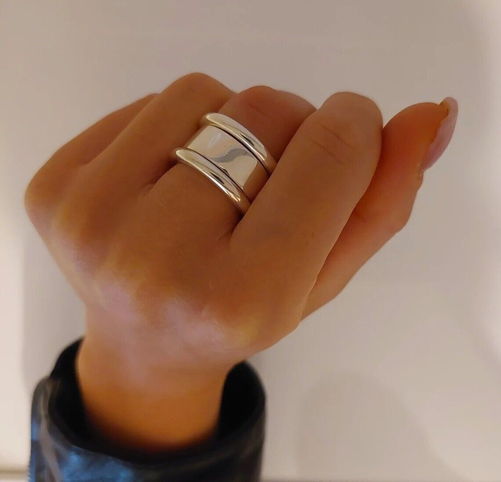 Solid 925 Sterling Silver  Band & Statement Handmade Spinner Ring All Size