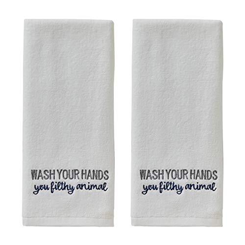 Wash Hand Towel (2-Pack) 2 Count, Small White