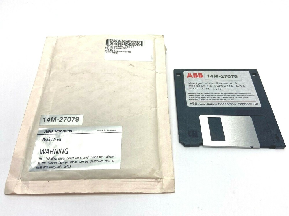 ABB 14M-27079 3HAC2741-1 Manipulator Param 4.0 Boot Disk Floppy