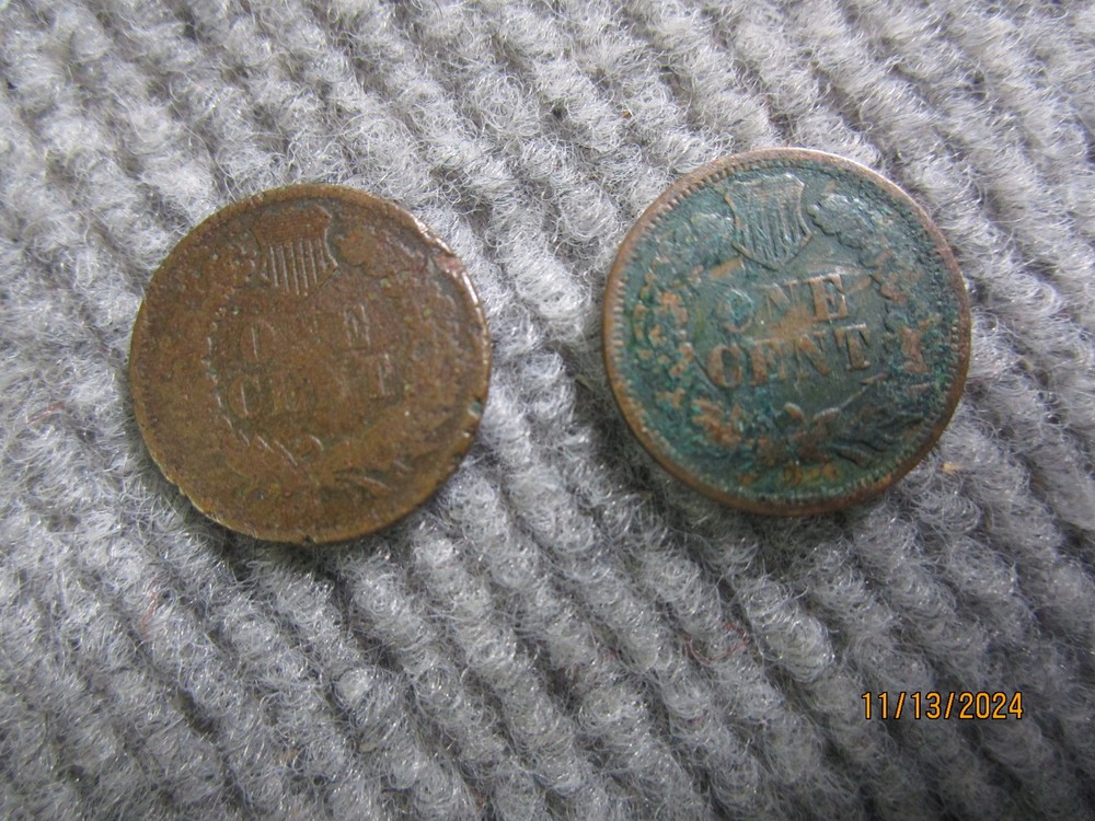 1865 1866 Indian Head One Cent Penny