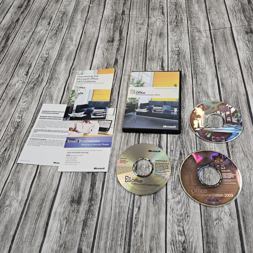 Vintage Microsoft Office Professional Edition 2003 Windows 8 CD