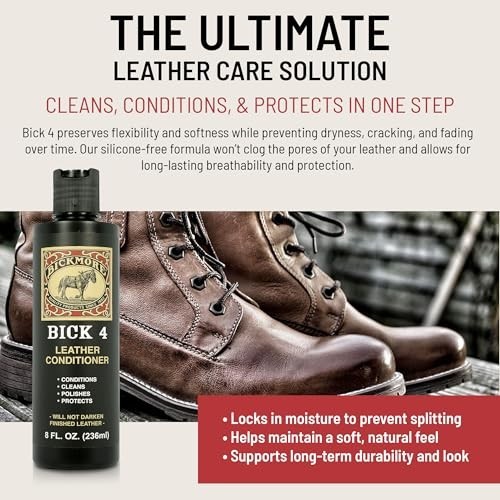 Leather Conditioner & Cleaner 32oz - Restore, Polish & Protect Smooth Leather