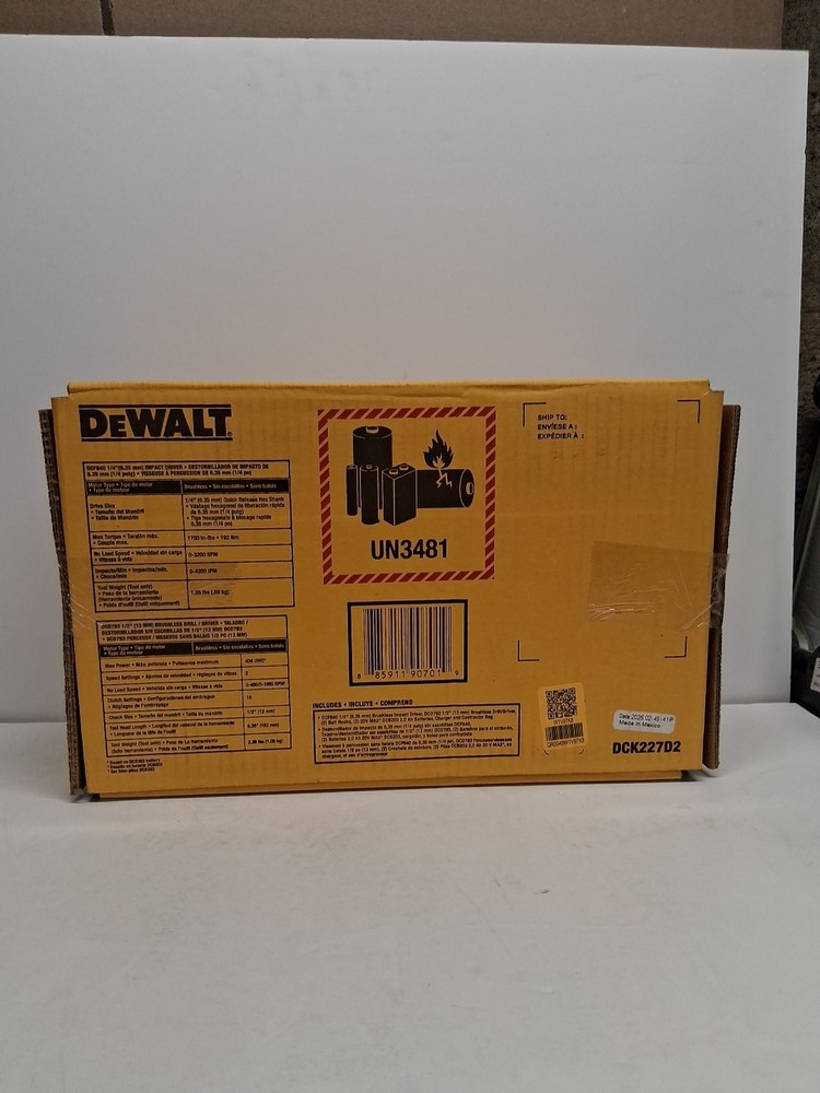 DEWALT 20V MAX Drill Driver - DCK227D2